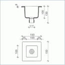 Мойка сливная SNK 1515 100*100 мм SNK 1515